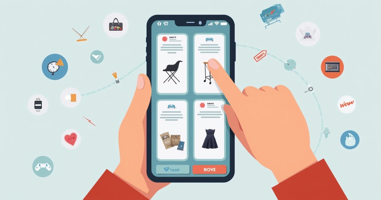 Sequência de imagens de um produto no carrossel de um anúncio