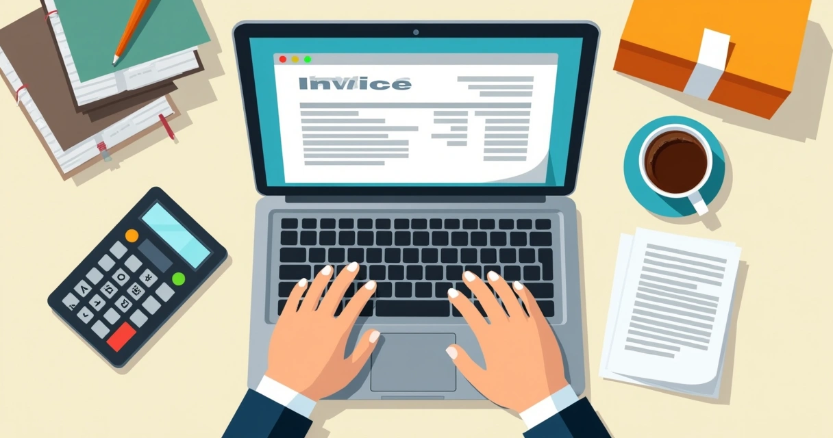 Pessoa emitindo nota fiscal pelo computador 