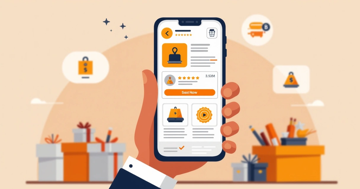 Tela de anúncio de produto com vídeo, preço e cupom 
